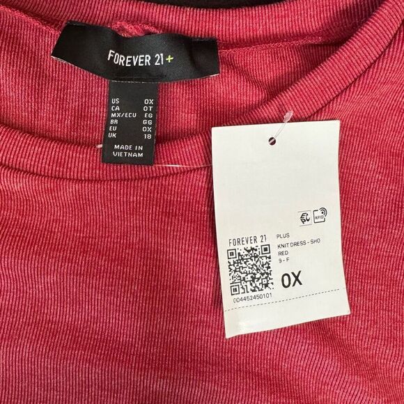 NWT Forever 21 red knit dress 0X - Picture 3 of 4